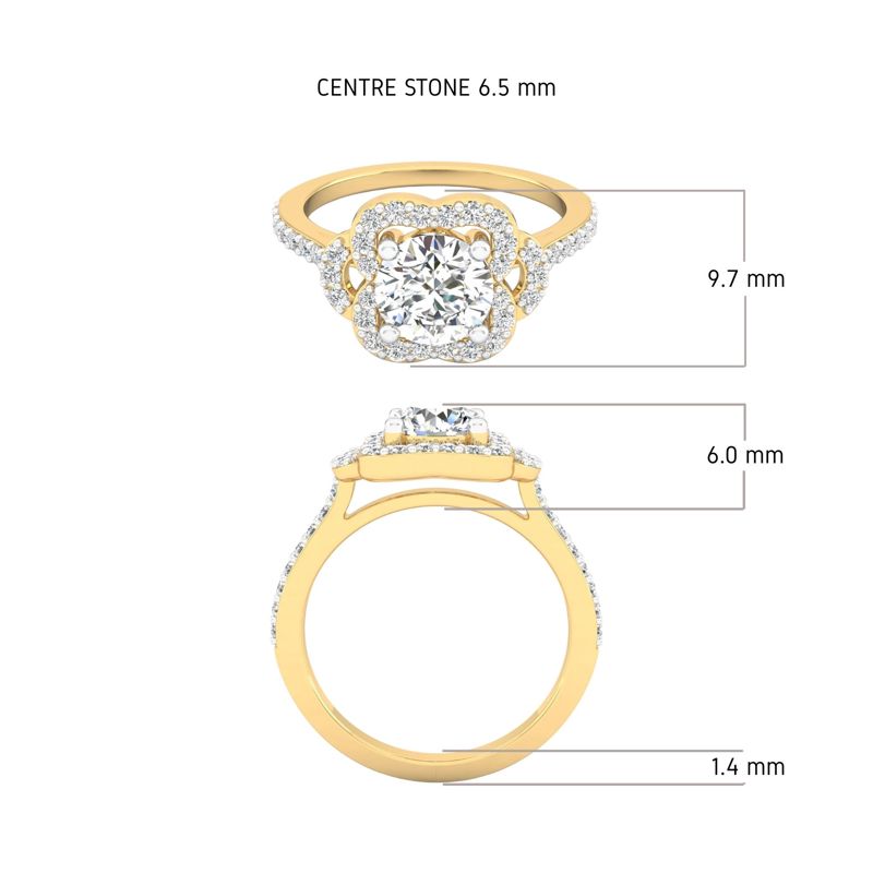 Flourish Halo Ring