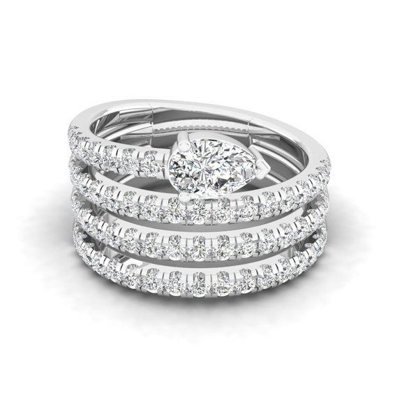 Tiered Pear Ring