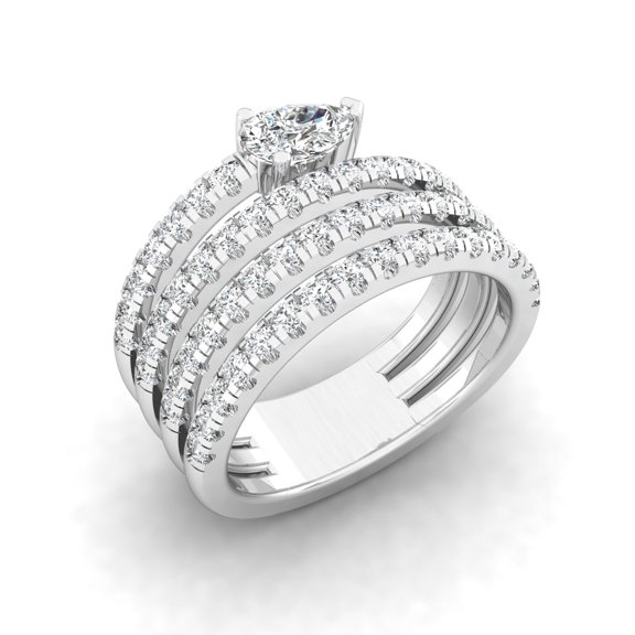 Tiered Pear Ring