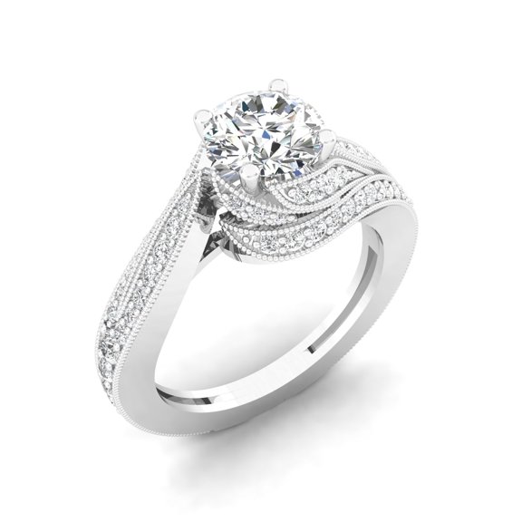 Luminous Swirl Ring