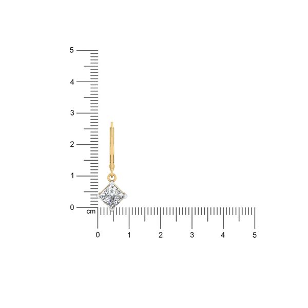 Princess Diamond Lever Back Earrings