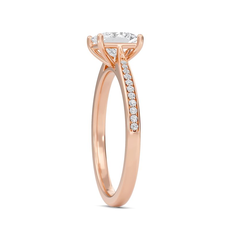 Princess Cathedral Pave Adorned Engagement Ring