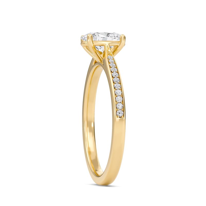 Oval Cathedral Pave Adorned Engagement Ring