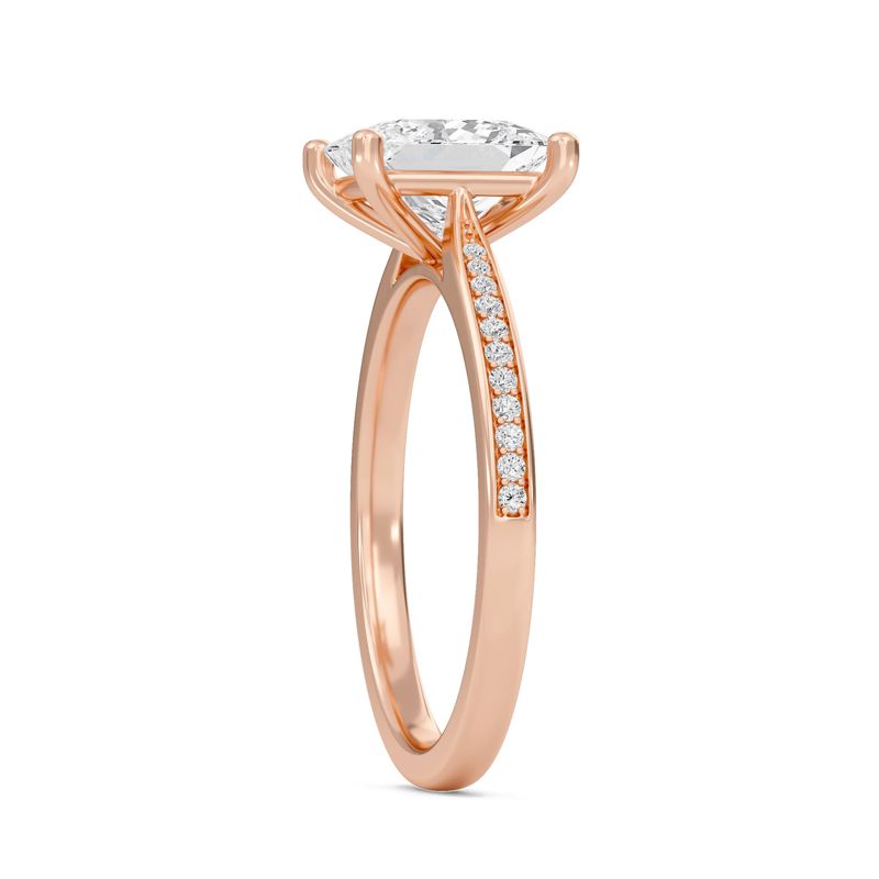 Princess Cathedral Pave Adorned Engagement Ring