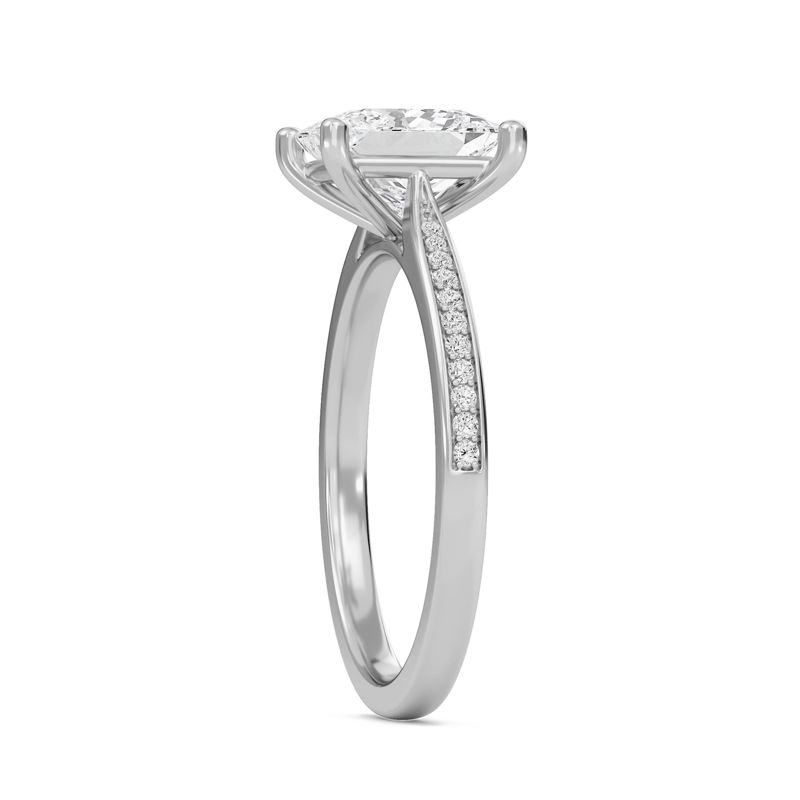 Princess Cathedral Pave Adorned Engagement Ring