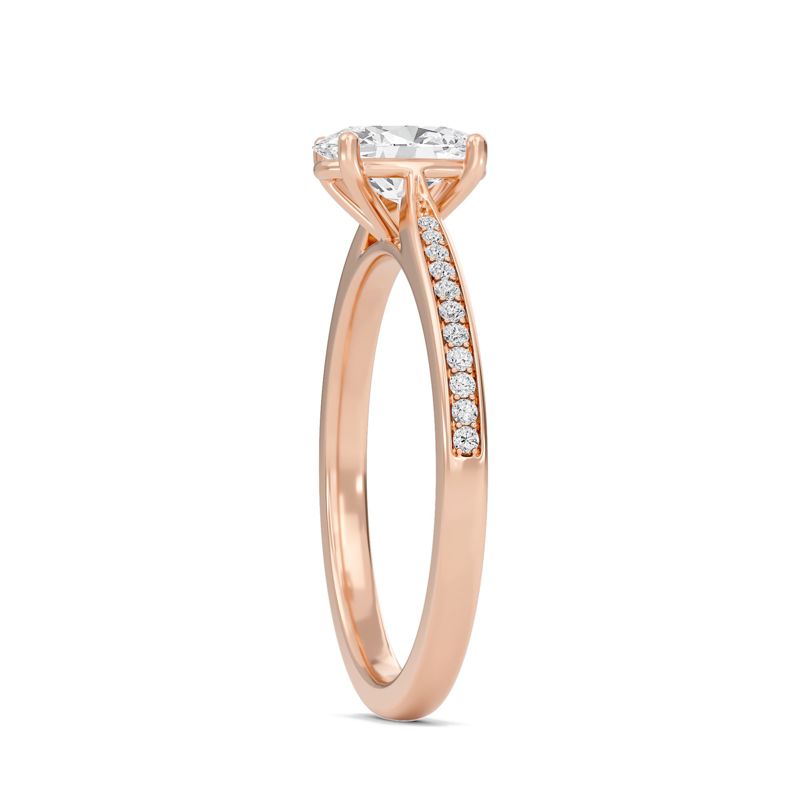 Oval Cathedral Pave Adorned Engagement Ring