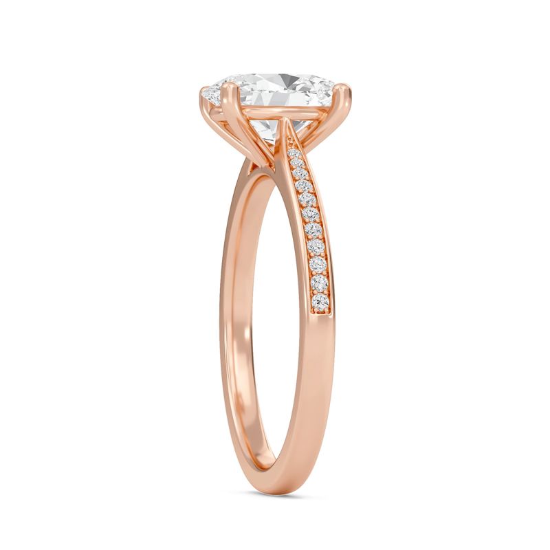 Oval Cathedral Pave Adorned Engagement Ring