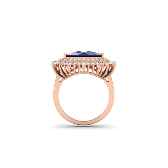 Epitome Luxe Labs Azure Empress Ring in 14kt Rose Gold