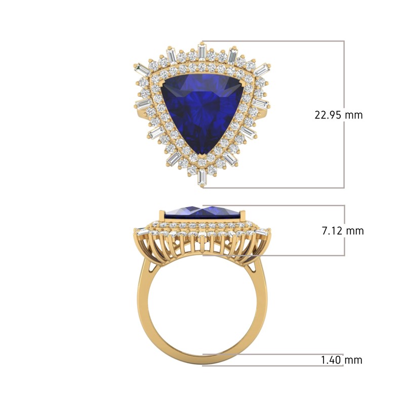 Epitome Luxe Labs Azure Empress Ring in 14kt Rose Gold