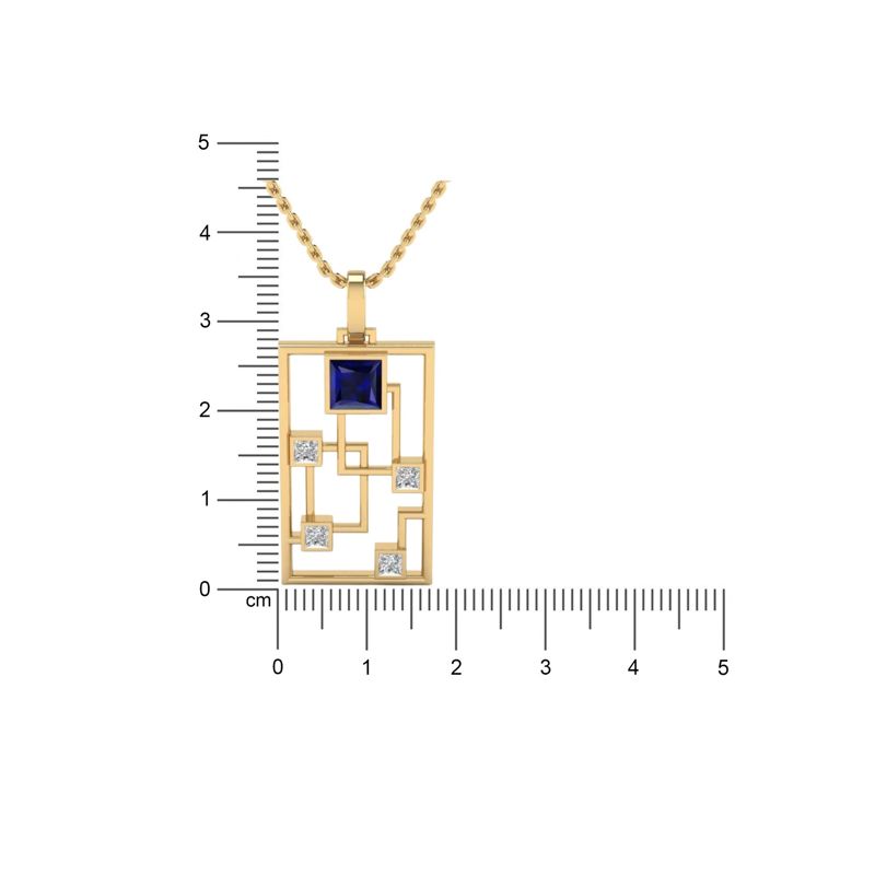 Epitome Luxe Labs Geometric Pendant in Platinum