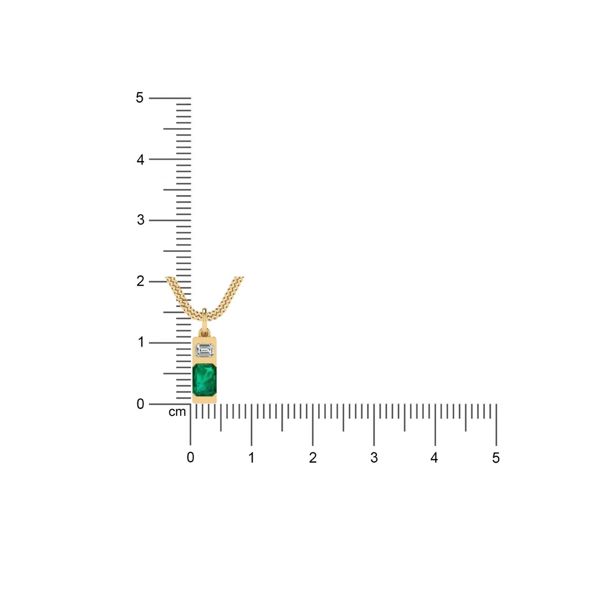 Epitome Luxe Labs Modernist Emerald Pendant in Platinum