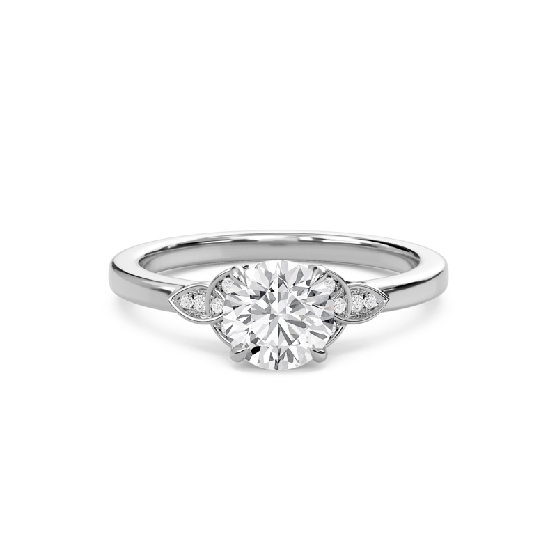 Round Dazzling Cluster Engagement Ring
