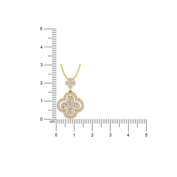 Epitome Luxe Labs Timeless Clover Diamond Pendant in 18kt Rose Gold