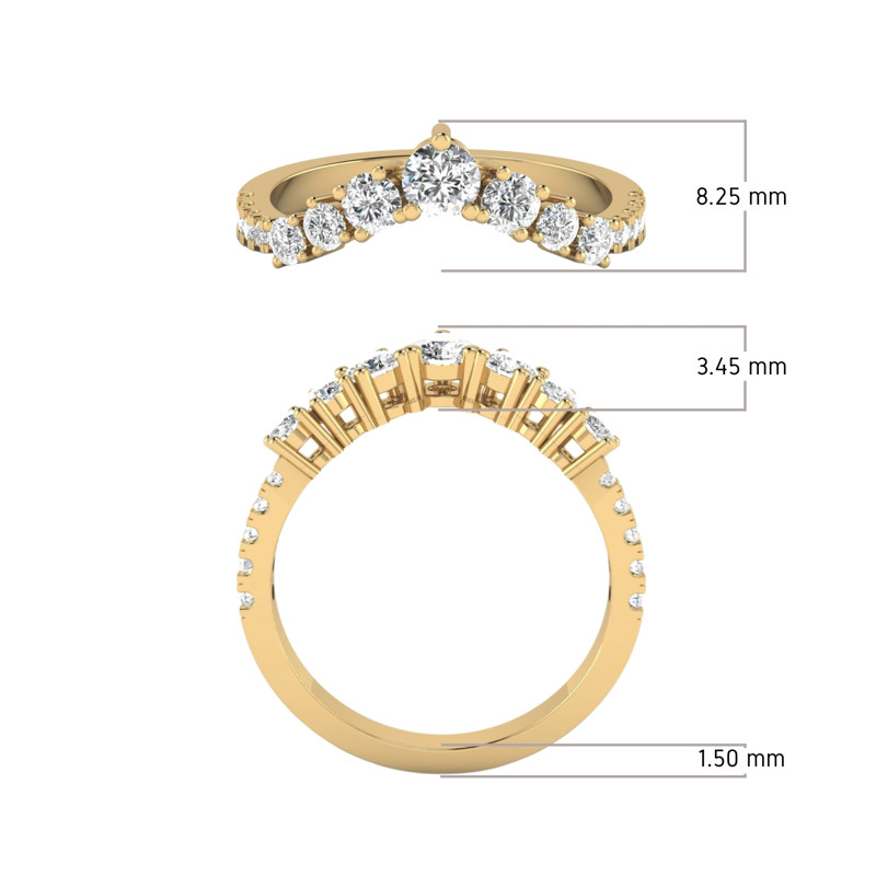 Contoured Diamond Band