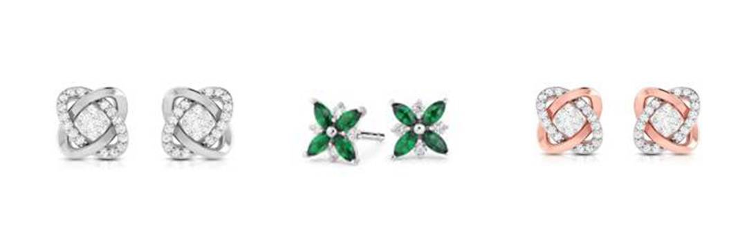 Cluster Earrings Studs