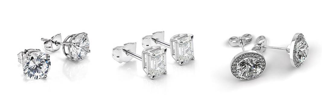 Solitaire Stud Earrings